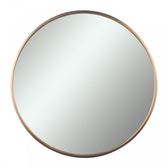 700x700x40mm Rose Gold Stainless Steel Framed Round Wall Mirror with Brackets